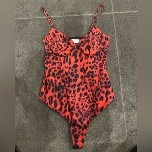 Leopard corset bodysuit